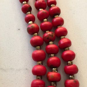 Red beaded necklace